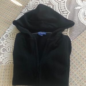 Women’s SZ S black cashmere zip front hoody